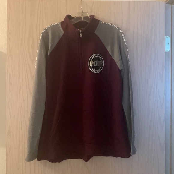 PINK half-zip pullover size Latge - Picture 1 of 2